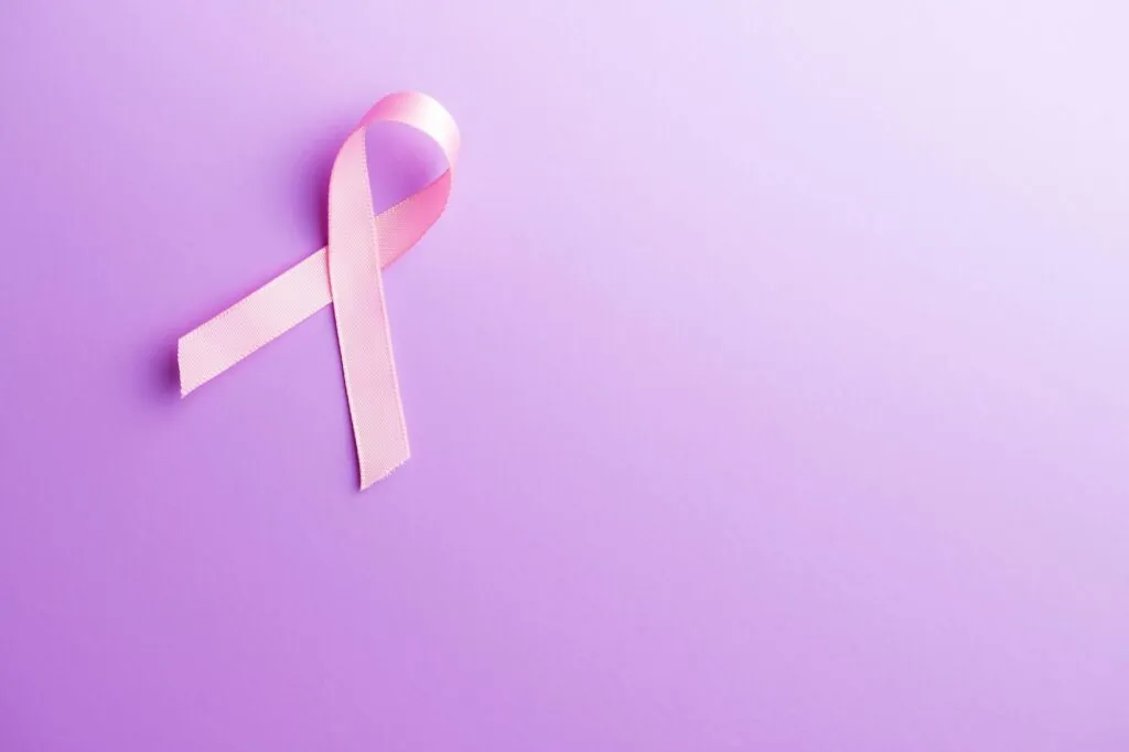 Pink breast cancer ribbon. Breast cancer symbol.